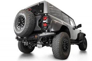 Ford Bronco Phantom Rear Bumper - Rear - Addictive Desert Designs - Hammer Black - 2022
